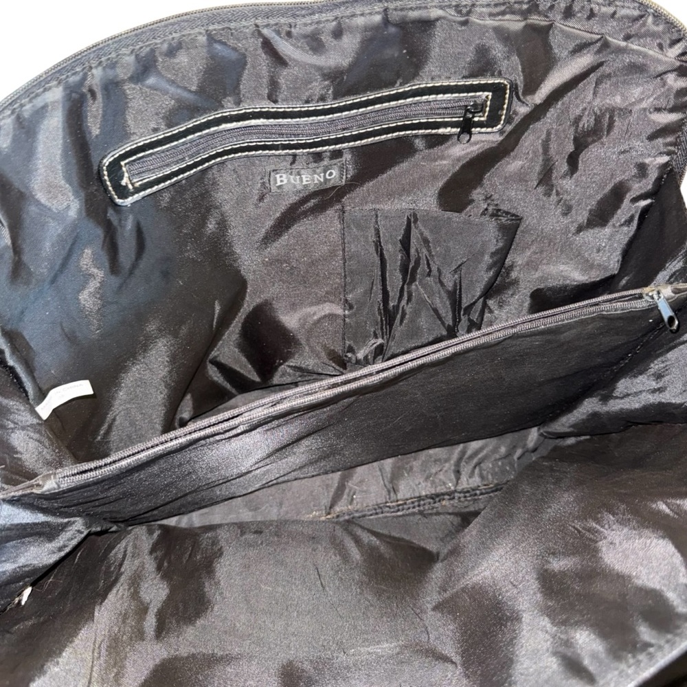 Bueno Black Leather Laptop Tote - Picture 4 of 6